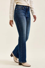 Dark Mid Rise DAISY Bootcut w/ Harness Trim DK Sunset Ride Judy Blue Jeans