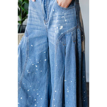 Blue Washed Wide Leg Denim Oli+Hali Jeans