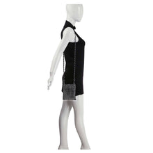 Black Rhinestone Grid Petite Crossbody Sling