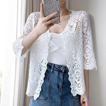 White Crosa - Sheer Crochet Cardigan – Ethereal Summer Cover-Up