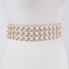 Gold Pearl Clear Waist Belt