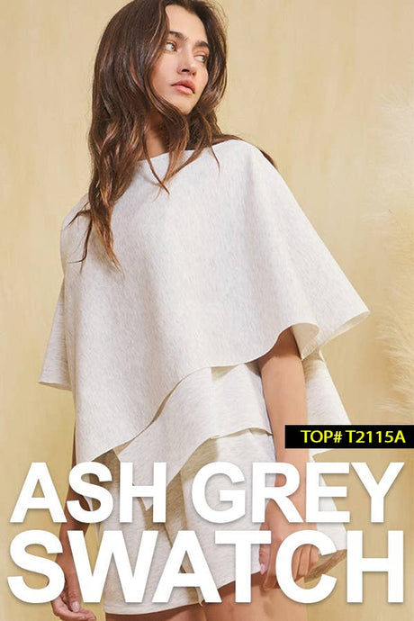Ash Grey Oversized Solid Super Soft Scuba Sweatshirt BucketList