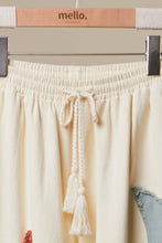 Cream Sun Moon Star Patch Wide Mello Pants