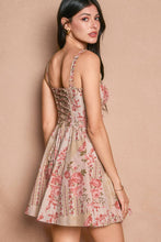 Soft Camellia Saltwater Bloom Corset Sweetheart Mini Dress