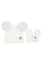 C.C Baby Cozy Yarn Hat and Mitten Set Winter Hat Set: Beige
