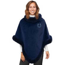 NFL Indianapolis Colts Fur Trim Poncho