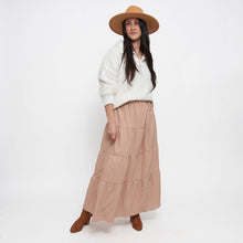 Rosewater McKay Tiered Rosewater Maxi Skirt with Pockets