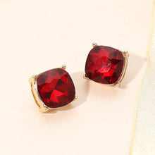 Multi Square Cushion Stud Earrings