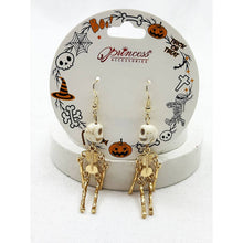 Halloween Skull Theme Skeleton Earring Set: MIX COLOR / ONE(12)