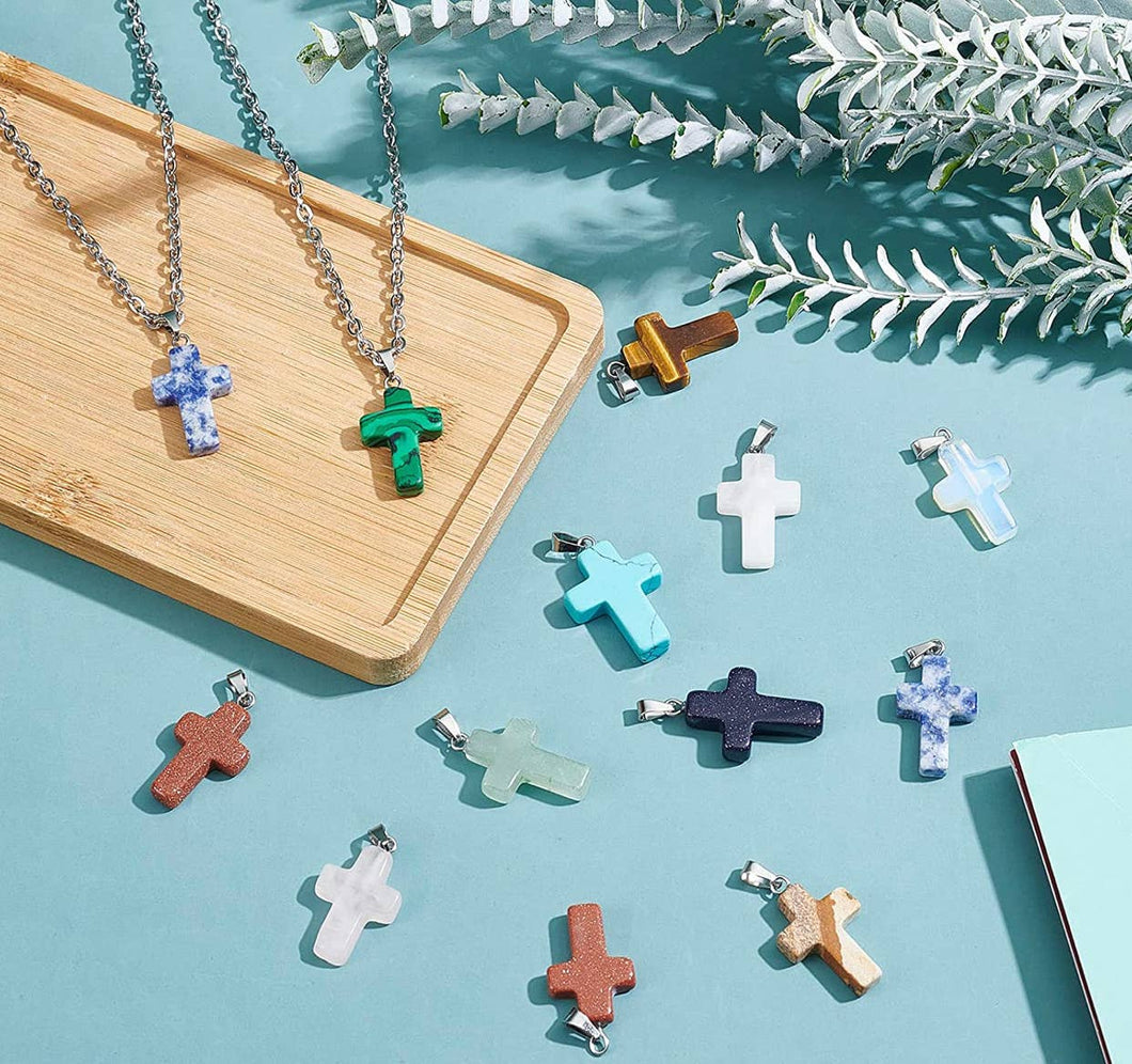 Stone Cross necklaces