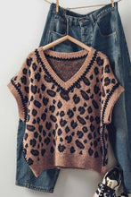 Leopard Crochet Trim Sweater Urban Daizy Vest