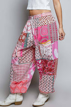 Multi One-of-a-Kind Boho Printed Woven Jogger POL Pants