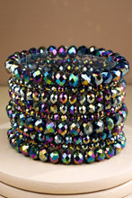 Glass Bead 9 Set Bracelet: BL-GLACIER GLOW