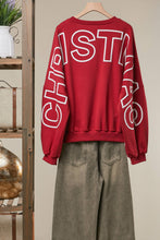 Red Merry Christmas 3D Letter Sweatshirt