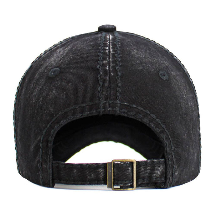 Black RIDE Message Western Horse Embroidered Vintage Baseball Cap