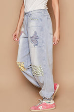 Denim Patches detail denim jogger POL pants