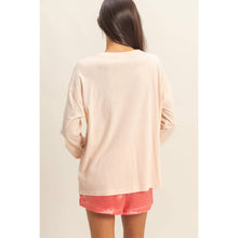 Dusty Pink Long Sleeve Pocket T-Shirt