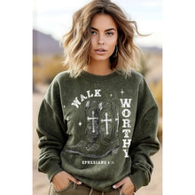 Mineral Grey Walk Worthy Graphic Sweatshirt