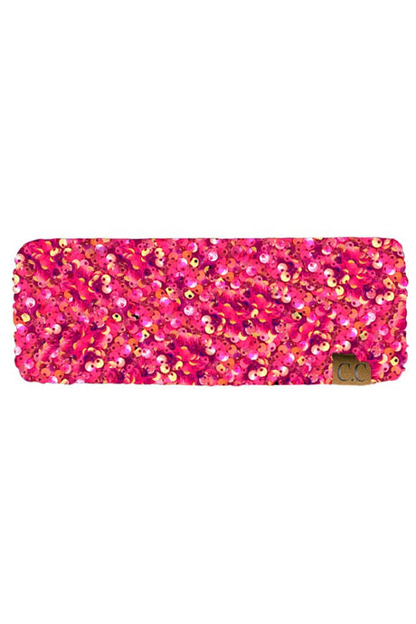 Hot Pink C.C Sequin Headwrap
