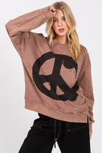Coco Brown Washed Peace Resto Sweatshirt