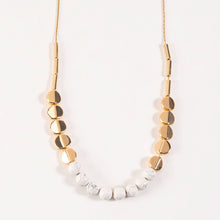 Lana Howlite Stone Gold Disc Beaded 28" Necklace