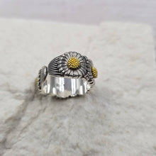 Sterling Silver Bronze Daisy Chain Ring