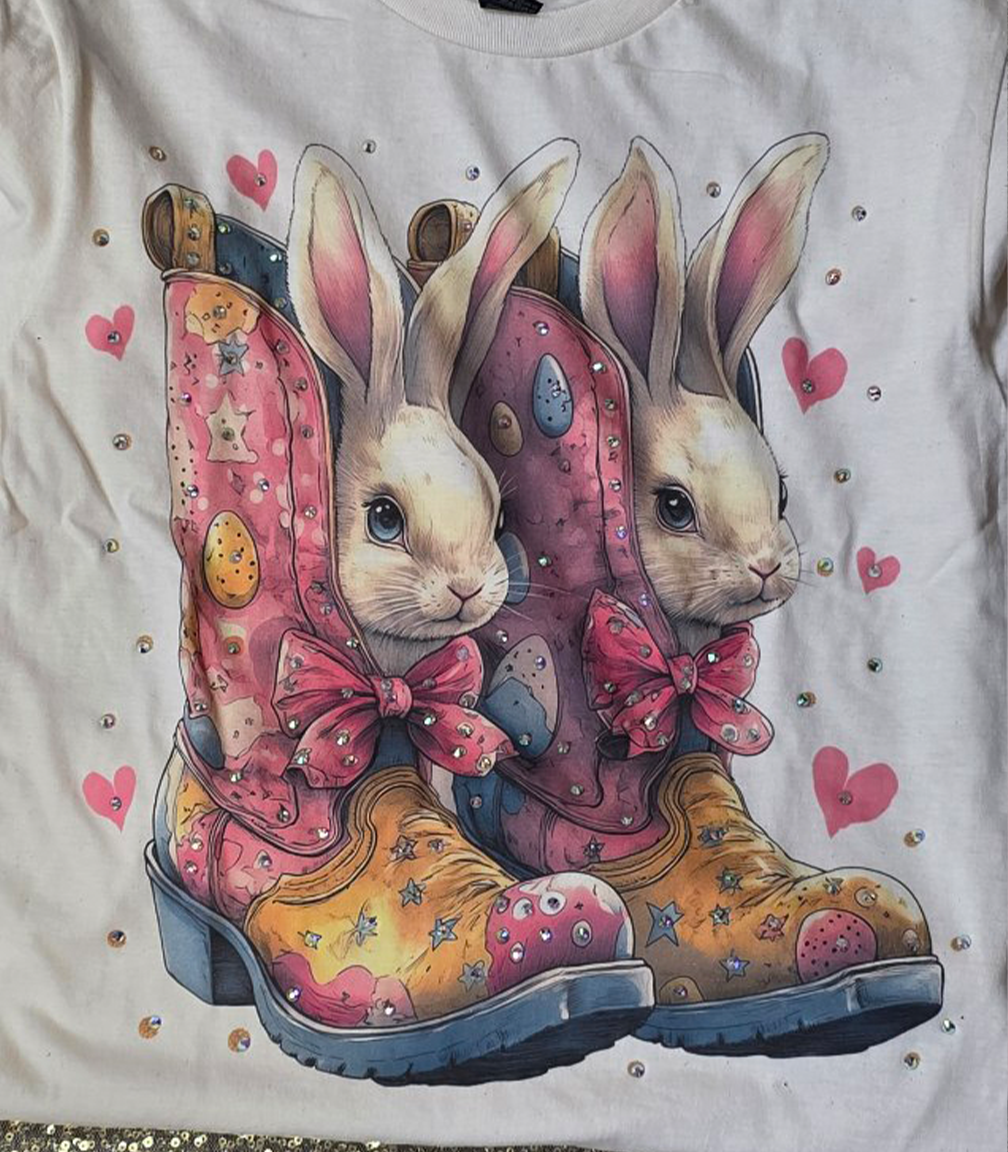 Natural Boots Bunnies Tee