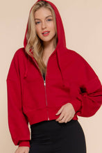 Ivy Beige Long Sleeve Hoodie French Terry Zip Up Jacket