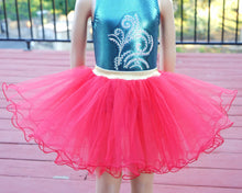 Kids Gold Elastic Red Tutu Skirt