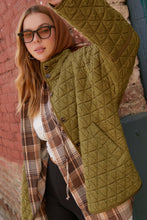 Birdy Sage Oversized Soft Quilted Button Down Jacket