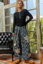 Black Round neck solid cut and sew knit mix knit POL top