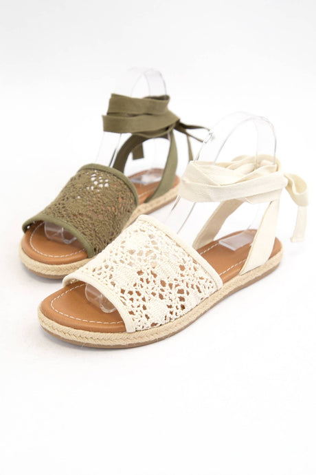 Beige Renata Lace Up Sandals