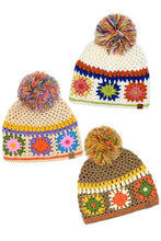 C.C Hand Made Crochet Pom Beanie Winter Hat: Beige