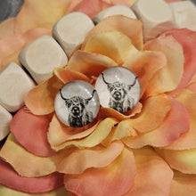 Highland Cow Stud Earrings – Handcrafted, Hypoallergenic