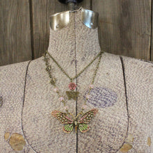 Fly High Butterfly Bling Blushing Layered Necklace