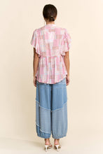 Light Denim Multi Flower Patchwork Davi & Dani Pants