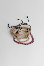 Wooden Beads and Color Hemp Braided Bracelet Set