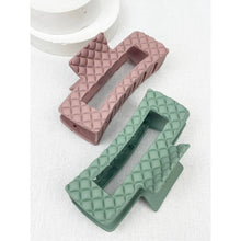 Matte Embossed Cut Out Rectangle Hair Clips: MIX COLOR / ONE(12)