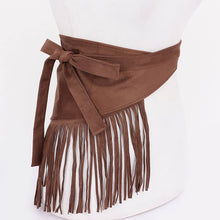 Cafe Faux Suede Fringe Belt