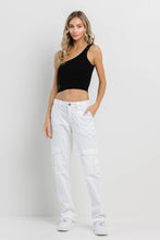 White Straight Cargo Pants