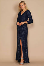 Black Long Sleeve Sequin Formal Hand Beaded Dress