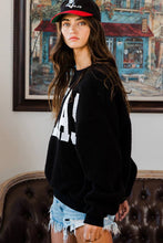 Black TEXAS Graphic Fuzzy Fleece Bucketlist Sweatshirt