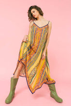 Rust Multi printed woven hanky dress