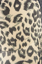 Tan Leopard Floral Vine Bejeweled Glitz Animal Print Trucker Cap, Adj: