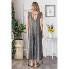 Navy Charcoal Washed Ruffle Cotton Gauze Oli+Hali Romper