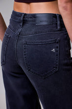 Charcoal Wash Clean Stretch High Rise Wideleg Hidden Jeans