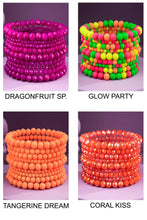 Glass Bead 9 Set Bracelet: JBK-MIDNIGHT LUXE