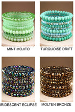 Glass Bead 9 Set Bracelet: BL-GLACIER GLOW