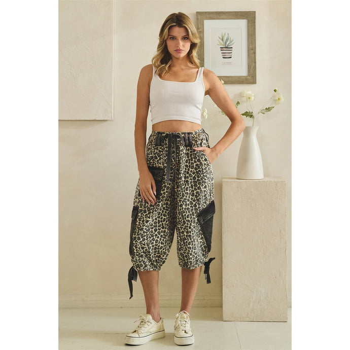 Cheetah Washed Cago Oli+Hali Capris