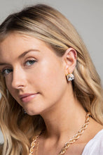 Jet Black Acrylic Stud Earrings